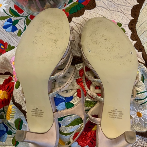 Alex Marie Gold Rhinestone Heels - Picture 2 of 4